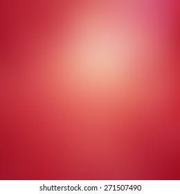 Gradient Red Pink Background, Gold Shiny Spotlight Or Reflection On Smooth Texture