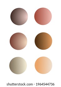 Gradient Set. Template For Design. Skin Color Gradient. Brown Color Gradient.