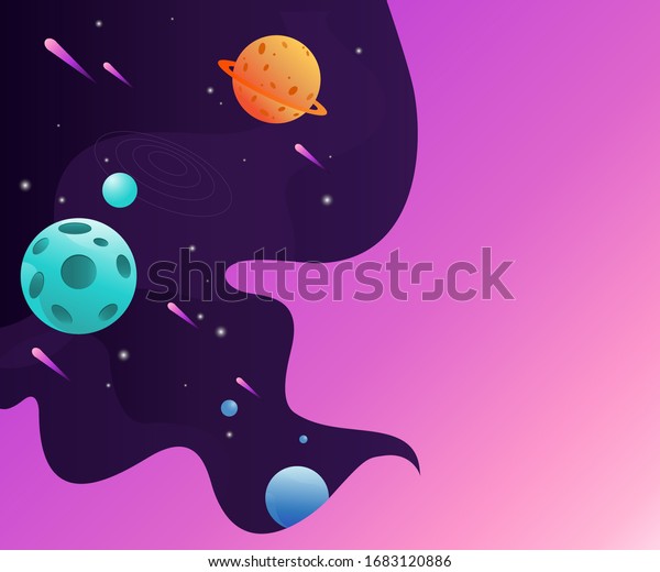 Gradient Space Background Cover Book Stock Illustration 1683120886 ...