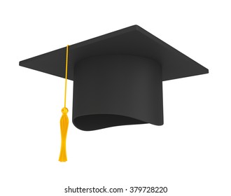 Graduate Cap On White Background Stock Vector (Royalty Free) 178025177 ...