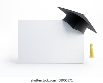 graduation cap blank isolated on a white background - Powered by Shutterstock