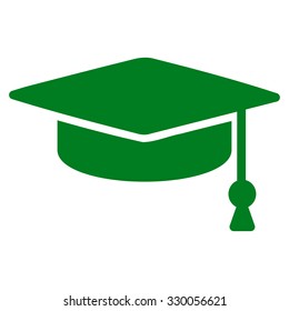 green graduation hat