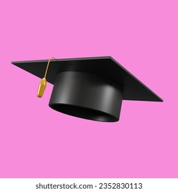  graduation hat 3d rendering icon toga cap 3d icon - Powered by Shutterstock