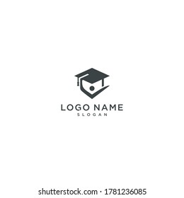 Graduation Logo Template Design Graduation Cap Stock Vector (Royalty ...