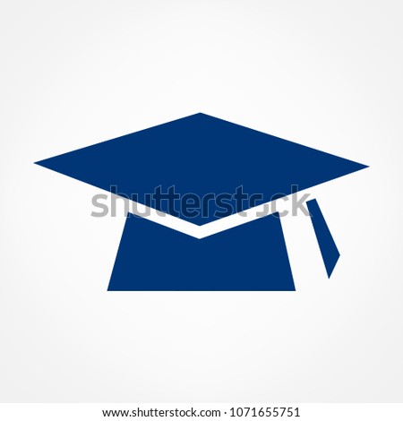 graduation hat logo. Raster image.