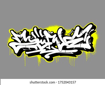 Graffiti Art Zone Grafiti Streetart Yellow White