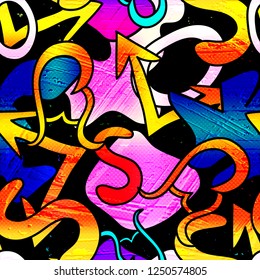 Graffiti Background Seamless Texture Royalty Free Stock Illustration