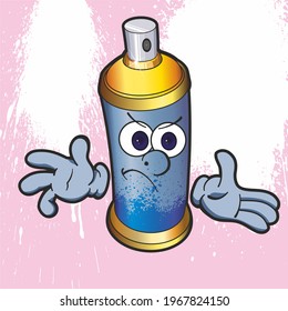 Graffiti Spray Spray Paint Human Face Stock Illustration 1967824147