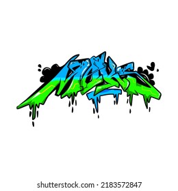 Graffiti Text Art Maks Wildstyle Desain 