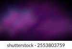 Grainy abstract background with copy space for wallpaper, header, banner, presentation, poster, cover design. Purple, amethyst, violet, blue, lavender color defocused lights on black. Grunge texture