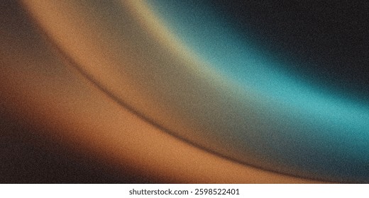 a grainy abstract background with a smooth gradient from brown to teal creates a textured visual effect