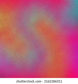 Grainy Background In Warm Red, Orange, Pink And Blue Colors.