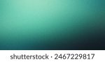 Grainy gradient aqua green background light to dark ocean green smooth noise texture aquamarine banner backdrop design