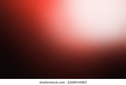 Grainy gradient background  red white black abstract noise texture  dark banner design spotlight copy space