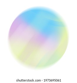 Grainy gradient round shape  Abstract trendy Neon colorful vintage defocused geometric shape isolated white  Unique textured pastel blue   green noise vintage overlay