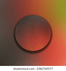 Grainy noise texture gradient background with circle frame with shadow in the center for music album cover or other design templates - Powered by Shutterstock