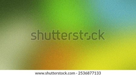 Grainy noisy gradient background, abstract vibrant color shape, glowing rainbow yellow green orange blue black noise texture