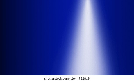grainy soft gradient blue background with spotlight. abstract wallpaper, noise effect.