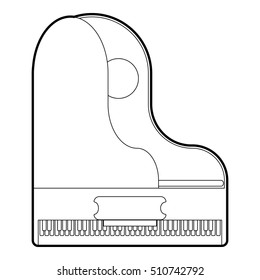 Grand Piano Icon. Outline Illustration Of Grand Piano  Icon For Web