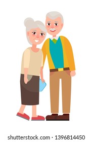 Cute Grand Parents Avatars Characters Vector Stock Vector (Royalty Free ...