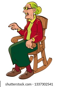 Granny On Rocking Chair