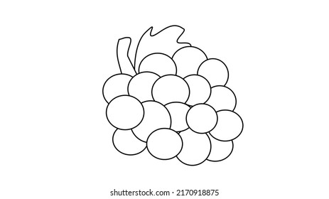 Grape Coloring Page Children Children Painting Stock Illustration ...