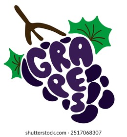Grape text design, grape text, grape logo text
