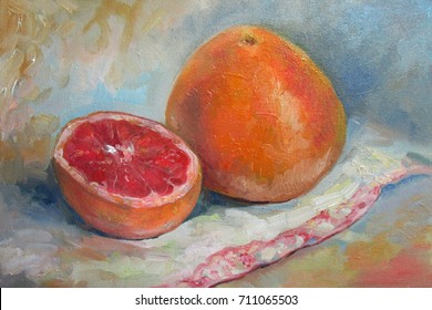 The Grapefruit, Oil Painting