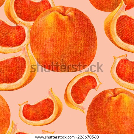 Grapefruit, pattern seamless