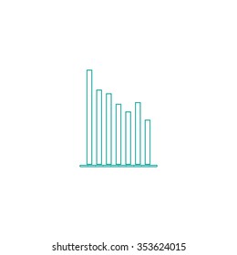 Graph Chart Diagram Outline Symbol On Stock Illustration 353624015 ...