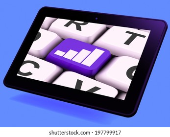 Graph Key Tablet Meaning Data Analysis Or Statistics
