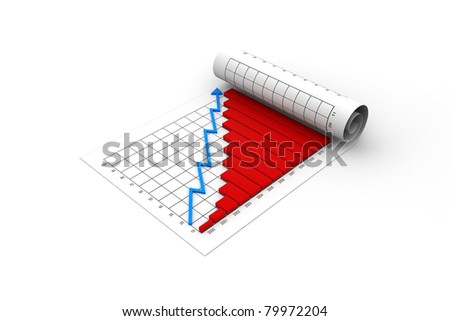 Graph Showing Rise Profits Earnings Chart Stock Illustration