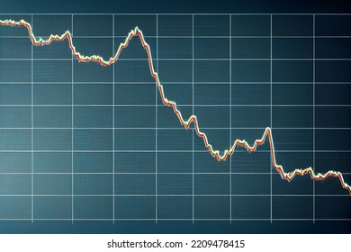 Graph Showing Stock Value Decreasing Symbol Of Financial Crisis Recession Depression Tough Financial Times Hardship Loss 3d Illustration