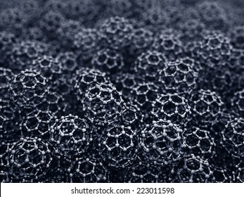 Graphene buckyballs background, Nanotechnology