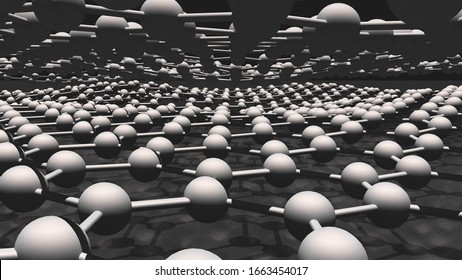 Graphene Layer, Carbon Material, Nanomaterial, 3D Rendering