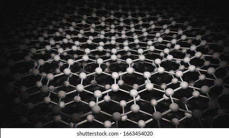 Graphene Layer, Carbon Material, Nanomaterial, 3D Rendering