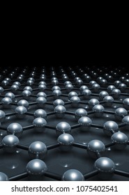 Graphene Layer Molecular Model Hexagonal Lattice Stock Illustration ...