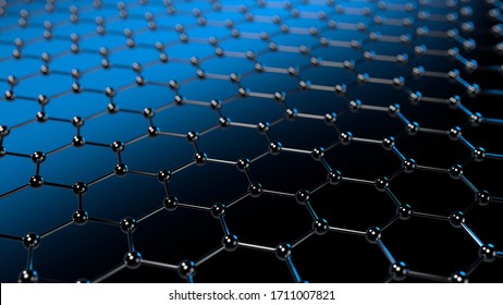 graphene structure background 3d render