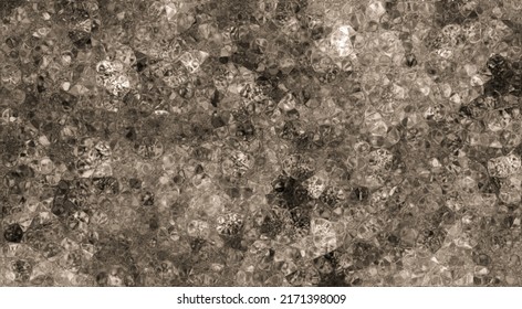 Graphic background of a grunge wall or stone-cement texture in beige-brown tones.  For decoration of scenes, banners, templates, games