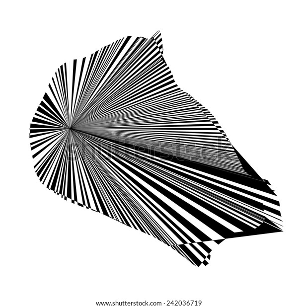 Graphic Black White Abstract Background Contour Stock Illustration