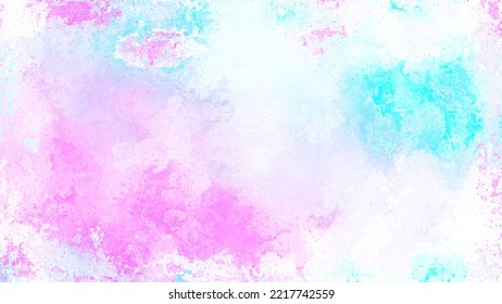Graphic design background of pastel watercolor splashes on white, beige-pink-blue tones. Ilustração Stock
