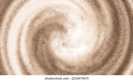 Graphic design background tropical cyclone wind blowing sand in beige brown tones 
