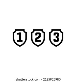 Graphic Design Of Number 123 Symbol, With A Simple And Clean Shape.