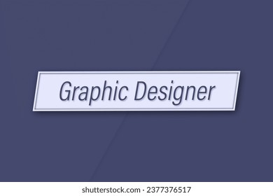 Graphic Designer. Profession, work, job title in blue letters on a banner and blue background - Powered by Shutterstock