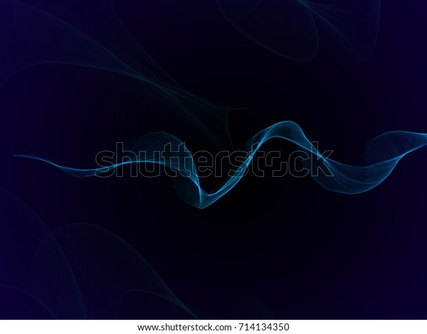 Graphic Drawing Swirl Smoke Over Black Stock Illustration 714134350