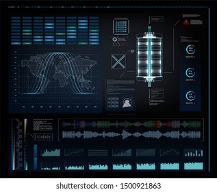 Graphic Futuristic User Interface Head Up Display