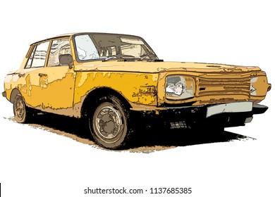 Old Car Cartoon Images, Stock Photos & Vectors | Shutterstock