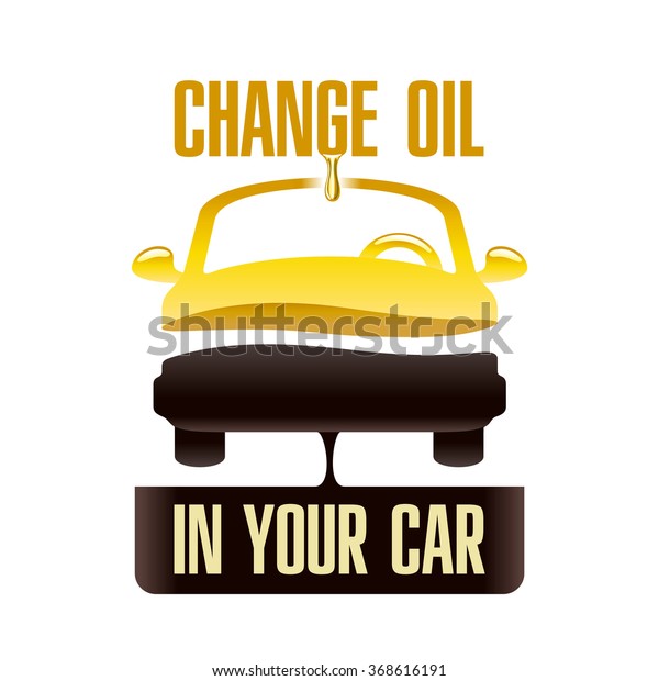 Graphic illustration of engine oil change in your\
car.\
Icon of a vehicle divided by two layers of liquid.\
New oil\
and waste oil.