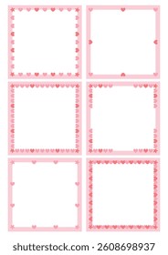 Graphic illustration frame using heart shape
