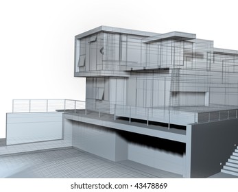 The graphic image of building construction